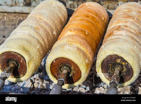 Kurtos kalacs are a hungarian traditional desert Stock Photo - Alamy