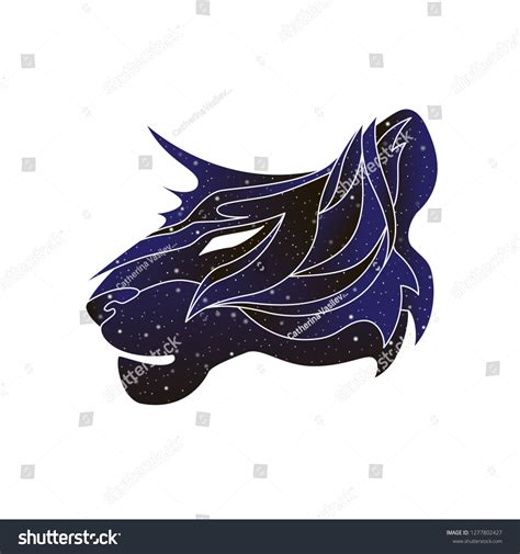 Stylized Outline Wildcat Head Vector Line Stock Vector (Royalty Free ...