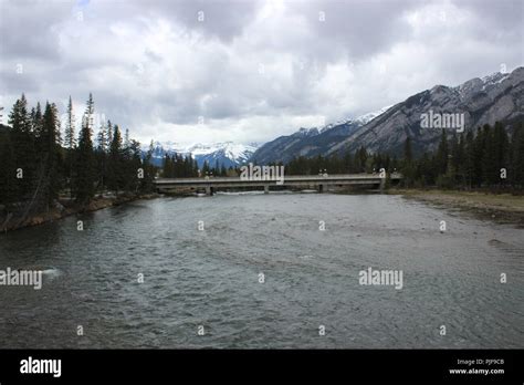 Rocky Mountains with River Stock Photo - Alamy