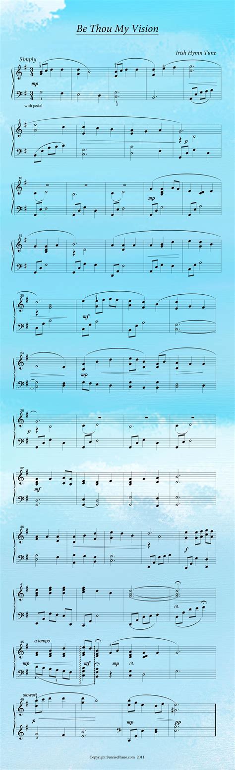 Be Thou My Vision - Intermediate Piano Sheet Music