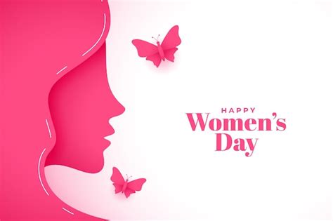 Free Vector | Paper style happy women's day greeting background