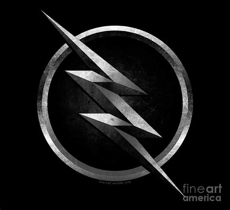 The Flash Dc Zoom Logo Bw Chrome Digital Art by Edith Braim - Pixels