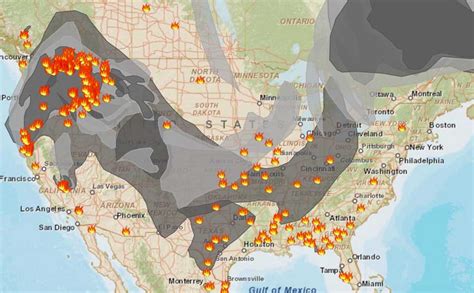 Smoke map and Red Flag Warnings, August 24, 2015 - Wildfire Today