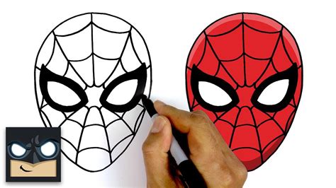 How To Draw Spiderman Face Step By Step - Design Talk