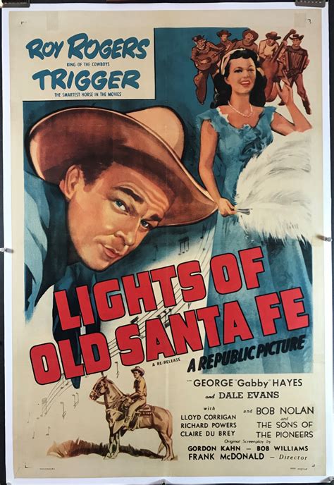 LIGHTS OF OLD SANTA FE, Original Vintage Roy Rogers Western Movie ...