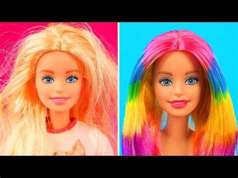 10 Easy Barbie Hair Styles ~ Barbie Hair Hacks - YouTube | Barbie hair ...