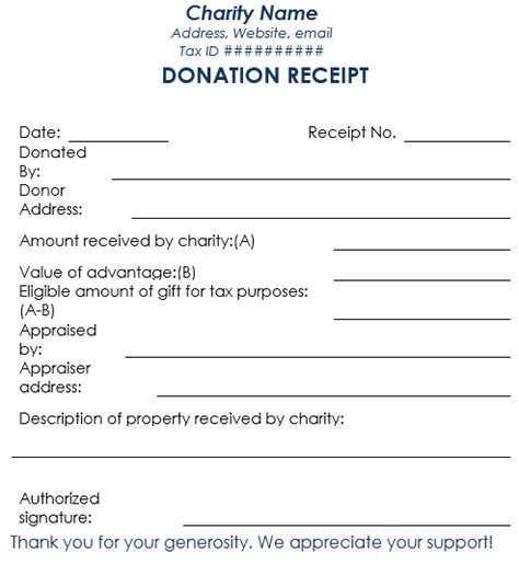 Microsoft word donation receipt template - clipfer