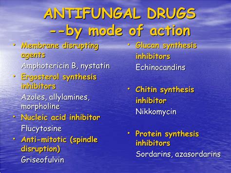 PPT - ANTIFUNGAL DRUGS Modes of Action Mechanisms of Resistance ...