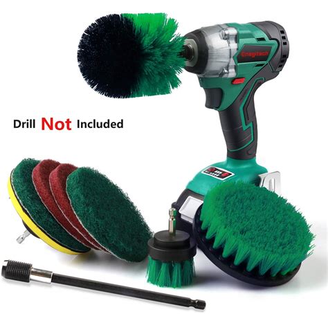 Drill Brush Attachment Kit, 9 in 1 Power Scrubber Drill Brushes with 6 ...