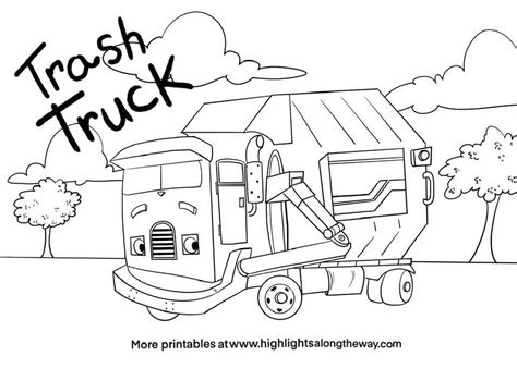 Trash Truck Coloring pages featuring Hank and Grandpa. Free!