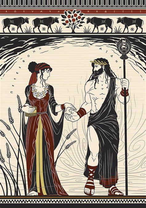 Hades and Persephone Art Print by Matthew Kocvara