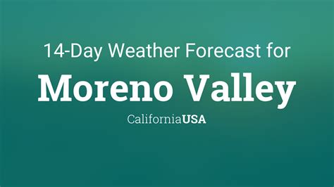 Moreno Valley, California, USA 14 day weather forecast