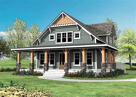 Craftsman with Wrap-Around Porch - 500015VV | Architectural Designs ...