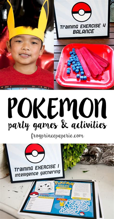 Easy Pokemon Party Games and Activities - Frog Prince Paperie