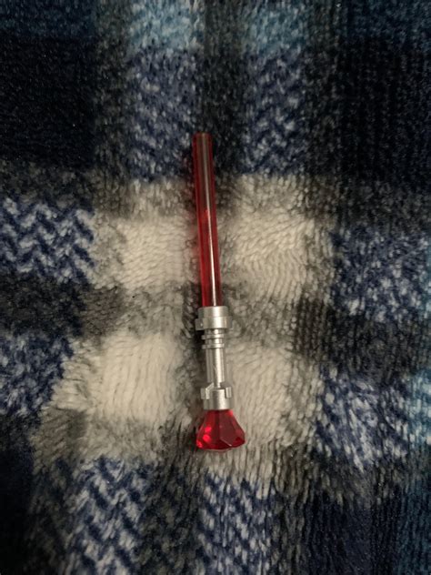 Red lightsaber with kyber crystal, thoughts? : legostarwars