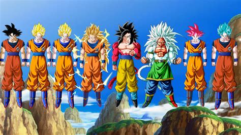 Goku all forms by MichaelD8489 on DeviantArt