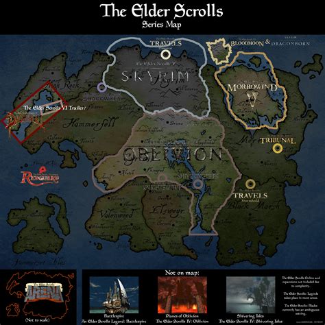 The Elder Scrolls Series Map [OC] : r/ElderScrolls