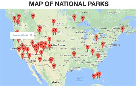 Weekend project: map + pics from all the US National Parks : hiking