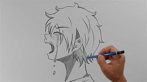 Sad Anime Boy Crying Drawing