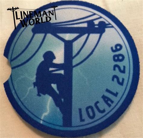 Union Lineman Lineman Car Coaster Union Local Car Coaster | Etsy