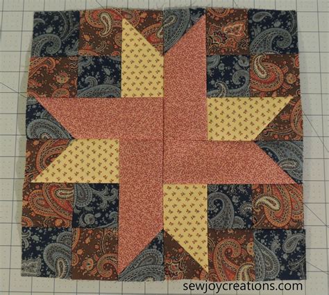 12 1/2 inch star quilt block pattern | Star quilt blocks, Quilt block ...