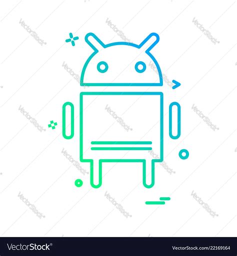 Android icon design Royalty Free Vector Image - VectorStock