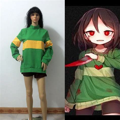 Undertale Protagonis Chara Cosplay Costume Customize Free Shipping ...