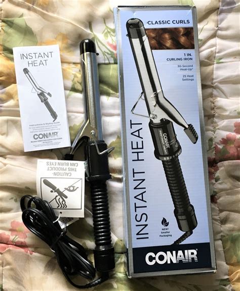 Conair 1 In. Curling Iron 30 Second Heat Up 25 Settings Dual Voltage ...