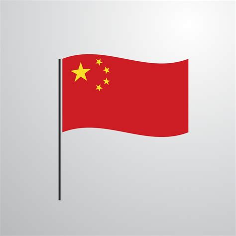 China waving Flag 14190461 Vector Art at Vecteezy