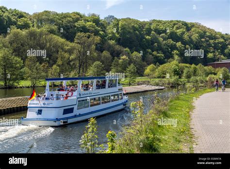 River cruise on river Ruhr Stock Photo - Alamy