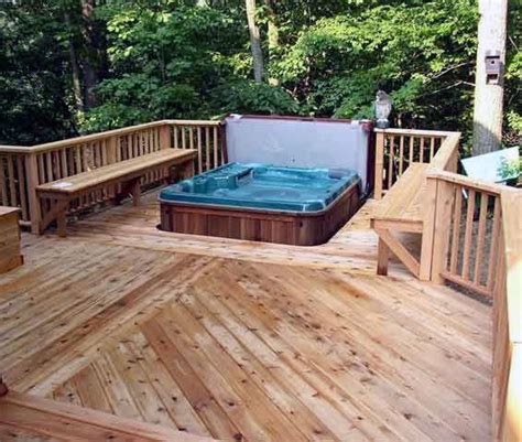 Outdoor Hot Tub Deck Design | Hot tub backyard, Hot tub deck design ...