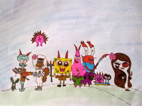 Creepy Drawing Of Spongebob