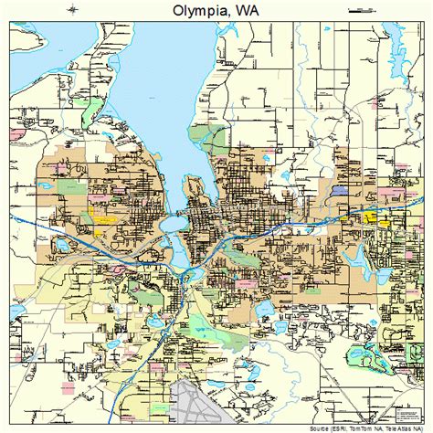 Olympia Washington Street Map 5351300