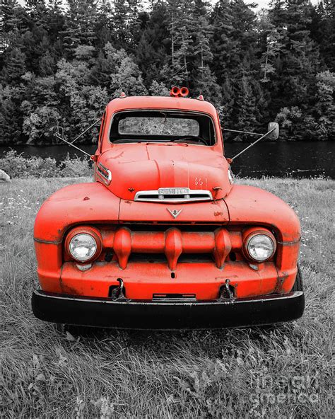 Old Vintage Ford V8 Truck Color Selective Photograph by Edward Fielding ...