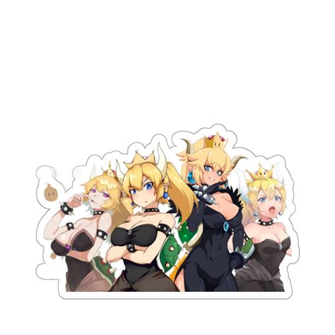 Bowsette Kiss-Cut Stickers | Etsy