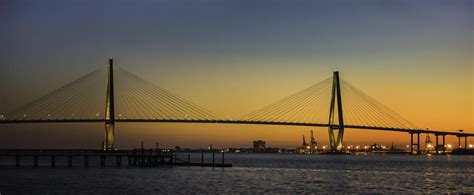 Arthur J Ravenel Jr Bridge At Sunset by mark matheny on 500px | Sunset ...