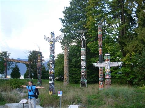 Totem Poles in Stanley Park, Vancouver, BC, Canada