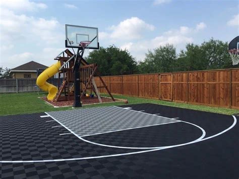 Backyard Basketball Court Flooring - ModuTile - Outdoor Sport Tiles