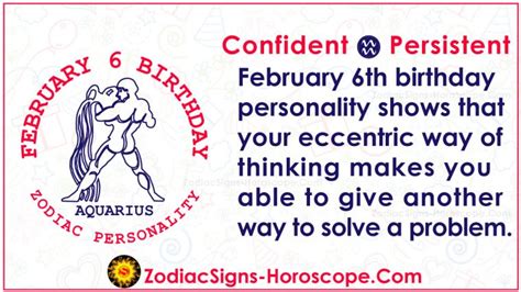 February 6 Zodiac (Aquarius) Horoscope Birthday Personality and Lucky ...