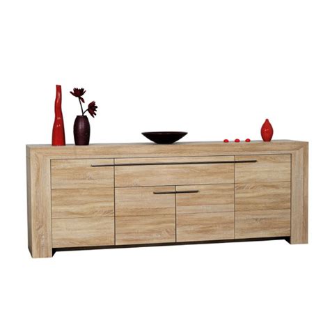 Lucena Light Oak Finish 4 Door Sideboard With 1 Drawer