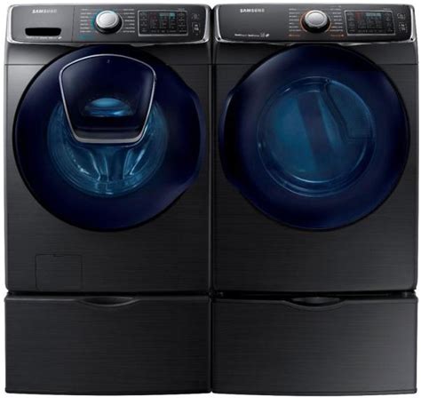 Samsung SAWADRGBS17 Side-by-Side on Pedestals Washer & Dryer Set with ...