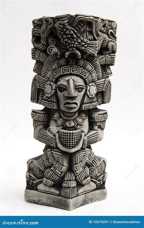 Ancient Mayan sculpture stock image. Image of architectural - 12675291