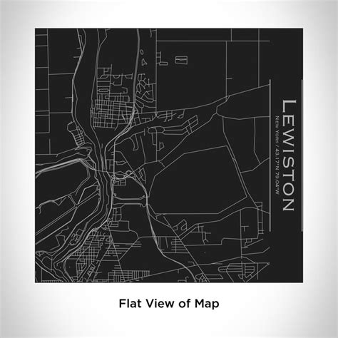 Lewiston - New York Engraved Map Tumbler in Matte Black — JACE Maps