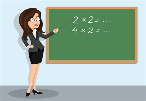 Math Teacher Illustration 228351 Vector Art at Vecteezy