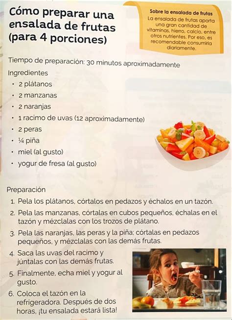 Texto Instructivo Ensalada De Fruta Texto Instructivo Para Niños ...