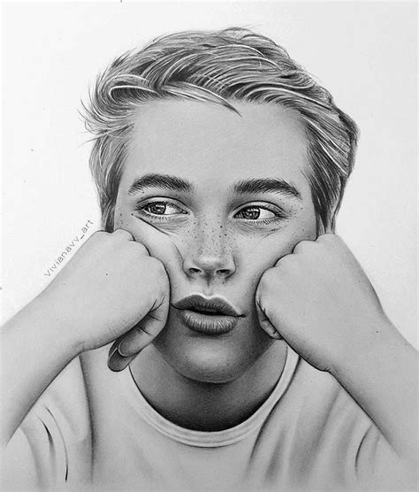 Cool Boy Drawings Realistic - Goimages Ily