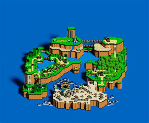 I made the whole Super Mario World map : r/VOXEL