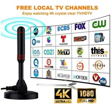 200+ Miles Range TV Antenna,Digital TV Antenna Indoor with Amplifier ...