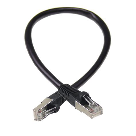 NTW 1' Cat5e Snagless Shielded (STP) Network Patch Cable - Black