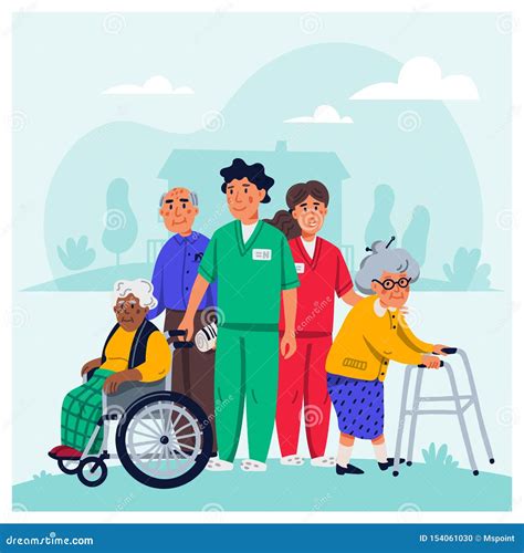 Nursing Elderly People Icons Set Cartoon Vector | CartoonDealer.com ...